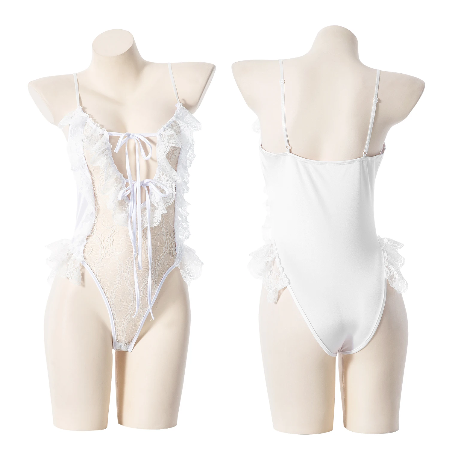 New Sexy Girl White Open Crotch Lace Jumpsuit Fun Lingerie Sexy Women Sexy Passion Lingerie V-Neck Slim Fitting Pajamas
New Sexy Girl White Open Crotch Lace Jumpsuit Fun Lingerie Sexy Women Sexy Passion Lingerie V-Neck Slim Fitting Pajamas