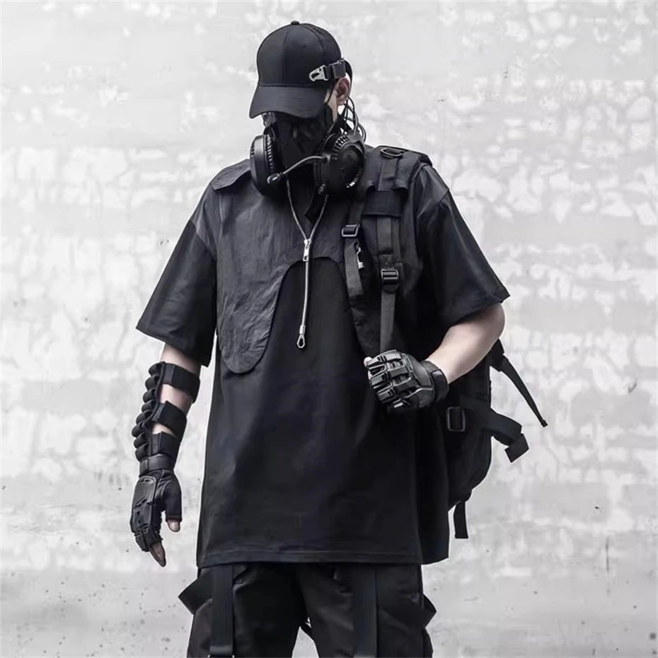 Hip Hop Techwear T-Shirt Men 2025 Summer Fake Two Tactical Tshirts Streetwear Harajuku Black Oversized T Shirts Tops Tees
Hip Hop Techwear T-Shirt Men 2025 Summer Fake Two Tactical Tshirts Streetwear Harajuku Black Oversized T Shirts Tops Tees
