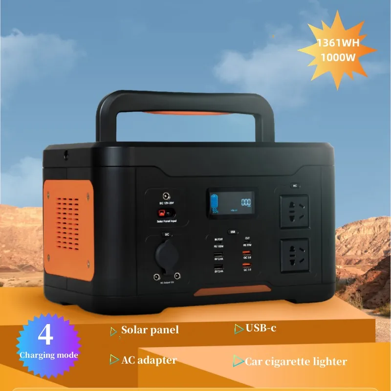 1000W Outdoor Mobile Power Supply 1361WH Portable Power Station Fast Charge Solar Powerbank Emergency Power For Camping New
1000W Outdoor Mobile Power Supply 1361WH Portable Power Station Fast Charge Solar Powerbank Emergency Power For Camping New