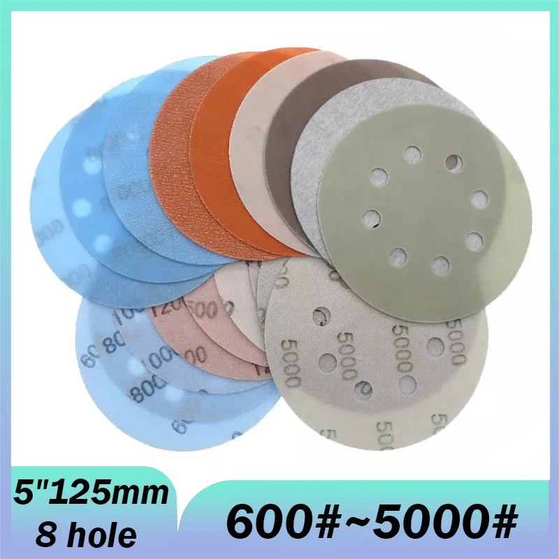 5 Inch 125mm 8-Hole FV Superfine Wet/Dry Hook & Loop Auto Body Film Sanding Discs Paint Abrasive Sandpaper, 600#-5000#
5 Inch 125mm 8-Hole FV Superfine Wet/Dry Hook & Loop Auto Body Film Sanding Discs Paint Abrasive Sandpaper, 600#-5000#