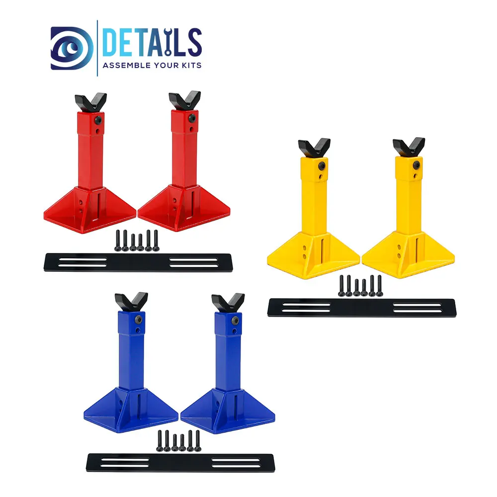 Hobby Details Metal Height Jack Stand for 1/18 1/10 1/8 1/7 Car 2pcs/set A: Red B: Yellow C: Blue
Hobby Details Metal Height Jack Stand for 1/18 1/10 1/8 1/7 Car 2pcs/set A: Red B: Yellow C: Blue