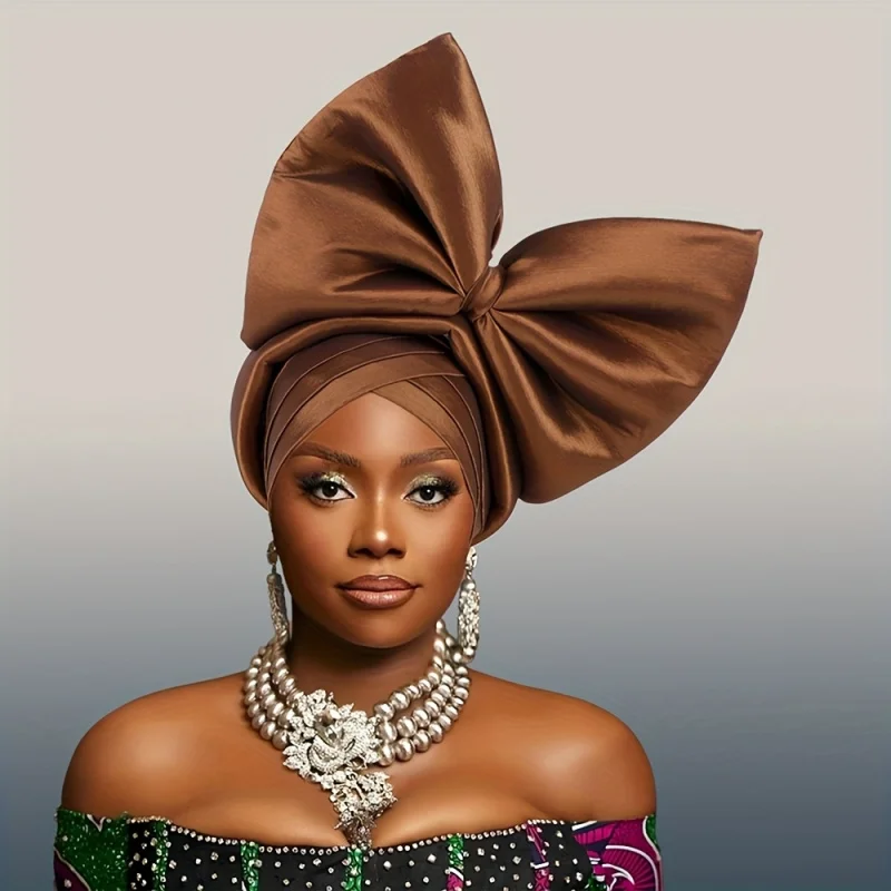 African Big Bow Turban Headwrap South American Wedding Headpiece Hijab Headscarf Baggy Cap Muslim Head Cover Nigeria Ghana Kenya
African Big Bow Turban Headwrap South American Wedding Headpiece Hijab Headscarf Baggy Cap Muslim Head Cover Nigeria Ghana Kenya