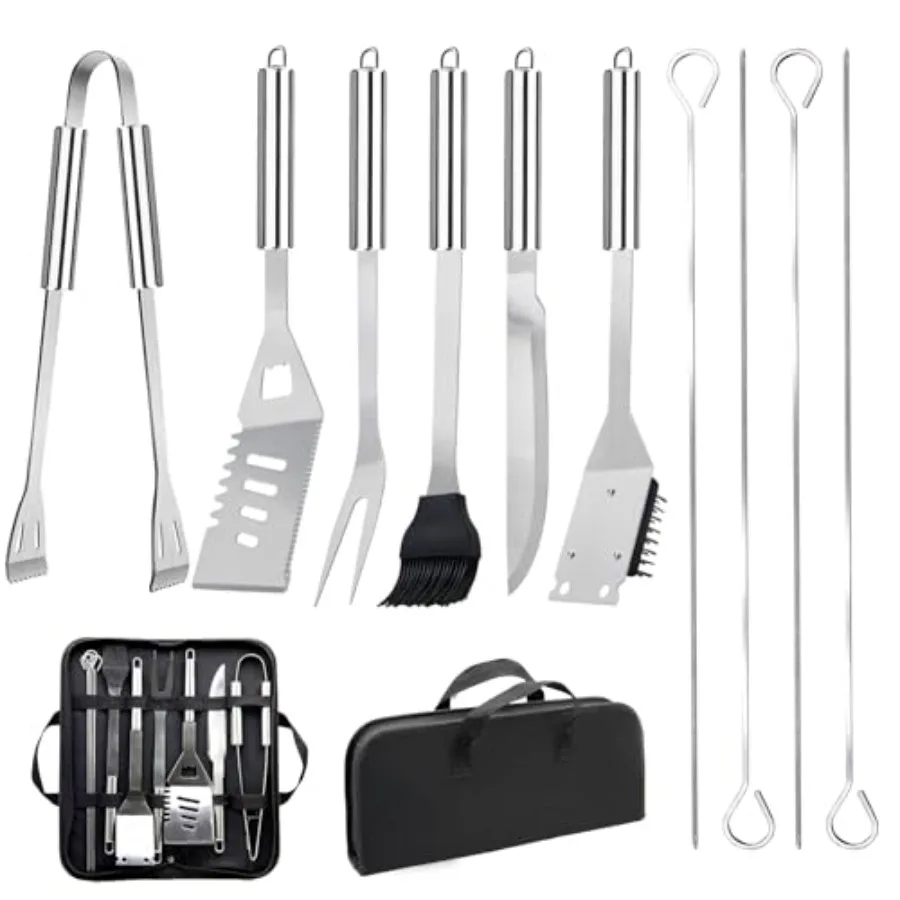 11Pcs Stainless Steel BBQ Grilling Accessories Set, Dad Gifts for Fathers Day Grilling Gifts, Portable Practical Grill Tools Ut
11Pcs Stainless Steel BBQ Grilling Accessories Set, Dad Gifts for Fathers Day Grilling Gifts, Portable Practical Grill Tools Ut