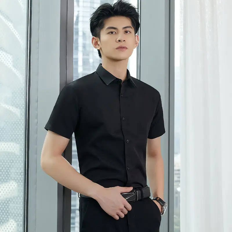 Slim Fit Button Up Male Shirts Short Sleeve Plain Men's Shirt Normal Korean Style Clothes Fashion Man 2025 Original Elegant Tops
Slim Fit Button Up Male Shirts Short Sleeve Plain Men's Shirt Normal Korean Style Clothes Fashion Man 2025 Original Elegant Tops