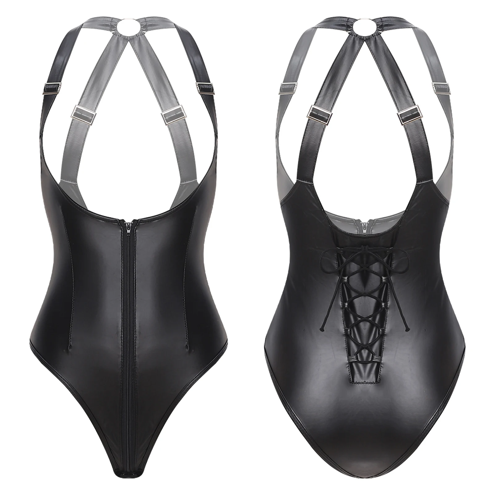 Women PU Leather Sexy Exposed Breasts Lingerie Bodysuit Bunny Girl Cosplay Costume Button Crotch Leotard Nightwear Clubwear
Women PU Leather Sexy Exposed Breasts Lingerie Bodysuit Bunny Girl Cosplay Costume Button Crotch Leotard Nightwear Clubwear