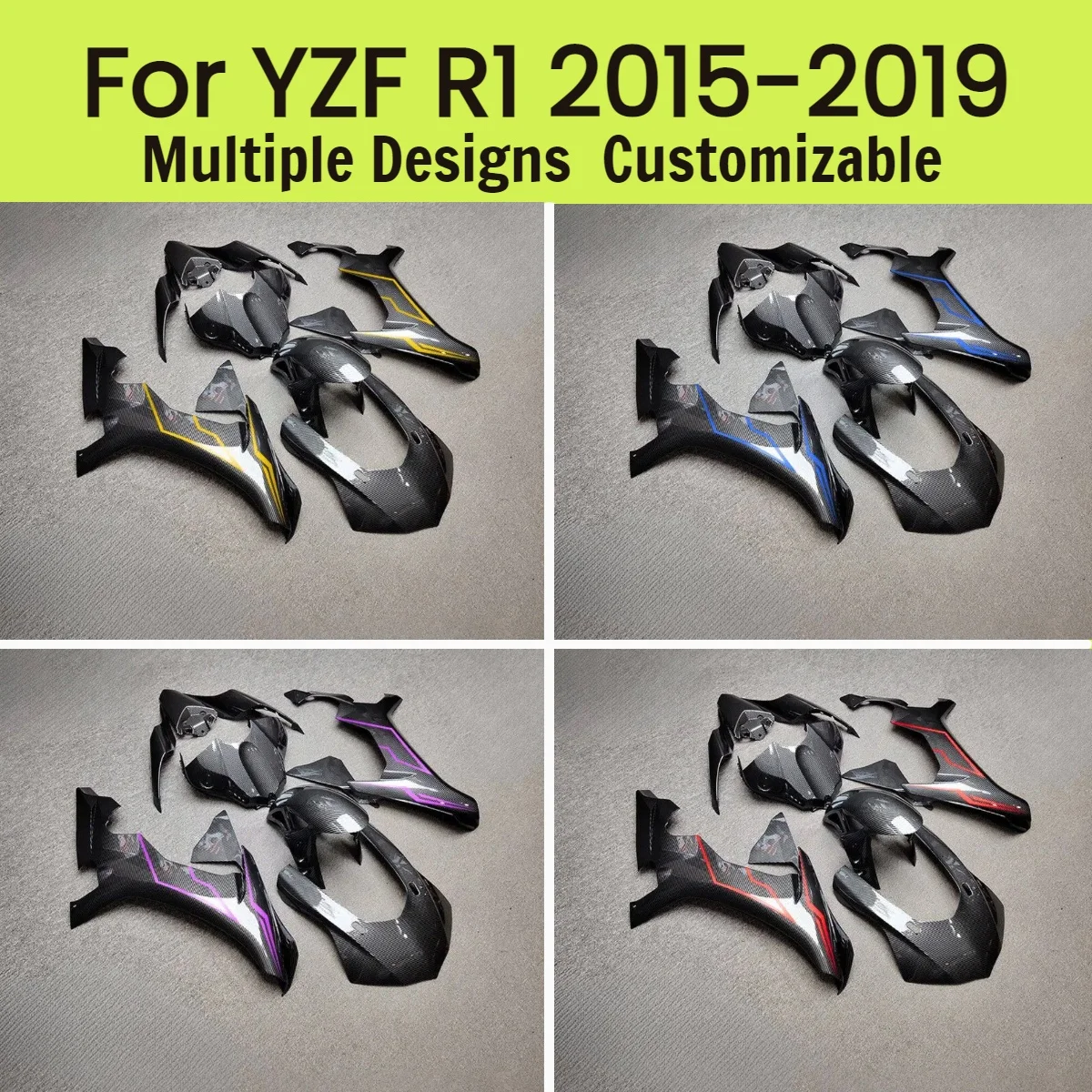 Fairings Motorcycle YZF R1 2015-2019 Custom ABS Plastic Fairing Kit for YAMAHA YZFR1 15-19
Fairings Motorcycle YZF R1 2015-2019 Custom ABS Plastic Fairing Kit for YAMAHA YZFR1 15-19