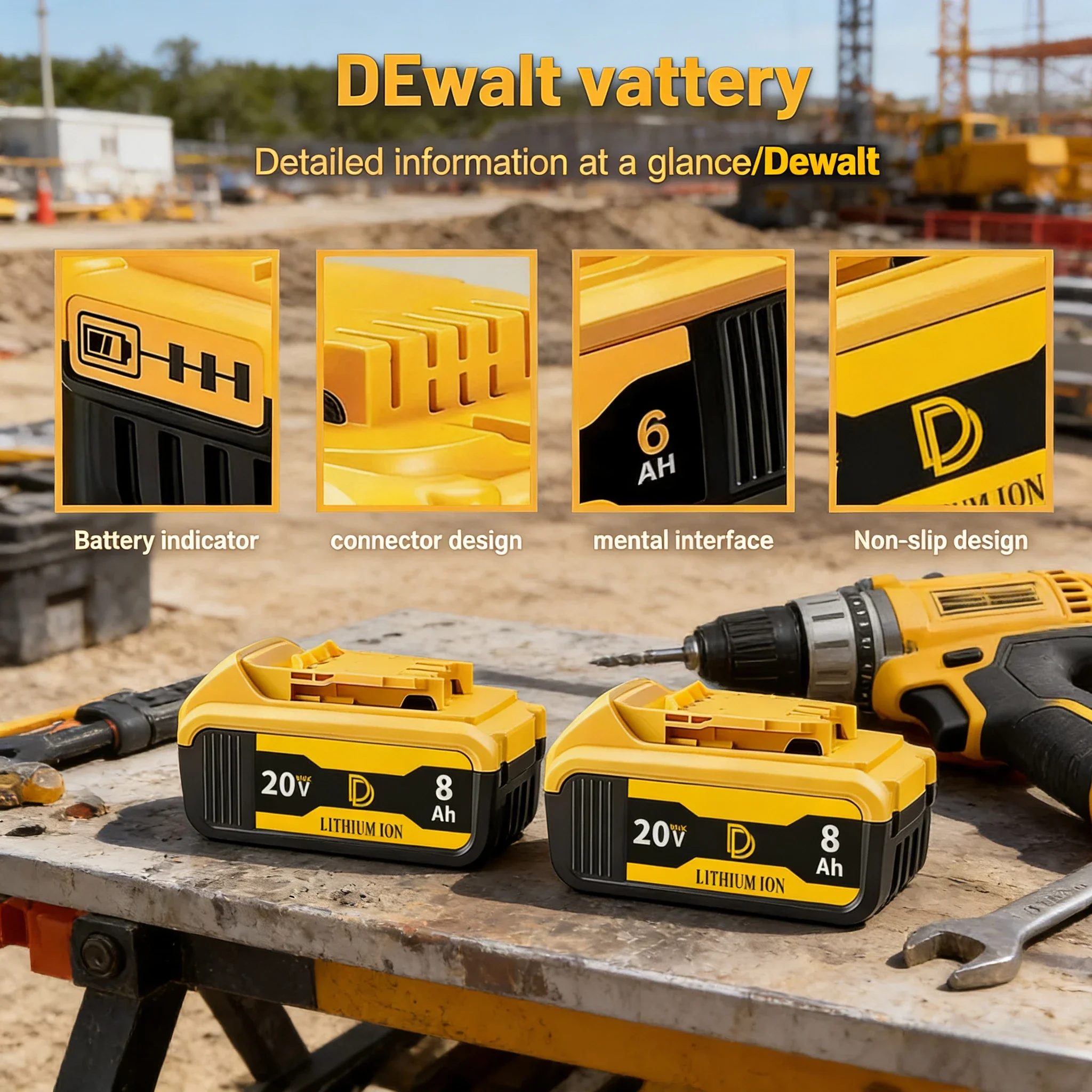 Аккумулятор литий-ионный DEWALT 20V MAX 6000/8000 мАч, замена DCB606 DCB205 DCB206 DCB200, для электроинструментов DEWALT
Аккумулятор литий-ионный DEWALT 20V MAX 6000/8000 мАч, замена DCB606 DCB205 DCB206 DCB200, для электроинструментов DEWALT