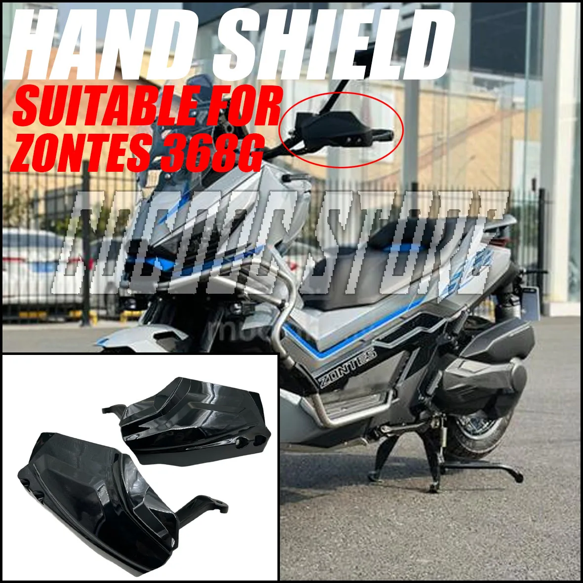 Motorcycle Accessories for ZONTES 368G Handguards, Handguard Extensions, Handlebar Windshield Deflectors