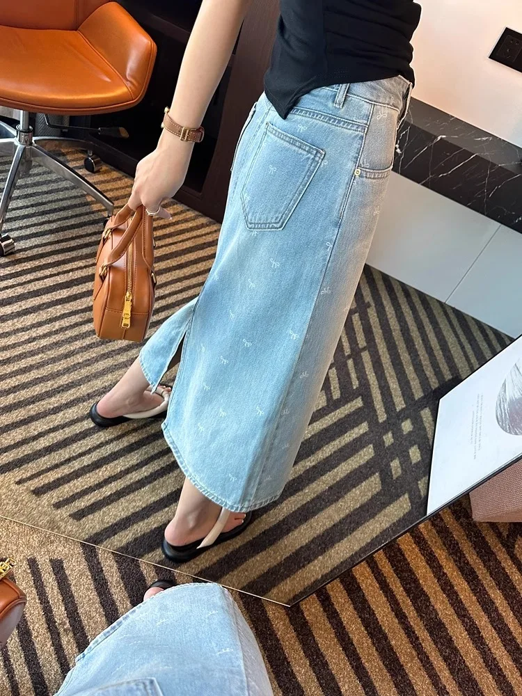 Ins 2024 Women High Waist Slit Denim Skirts Girls Casual Mid Calf Dress Lady Light Blue Deep Blue A Line Jeans Skirts
Ins 2024 Women High Waist Slit Denim Skirts Girls Casual Mid Calf Dress Lady Light Blue Deep Blue A Line Jeans Skirts