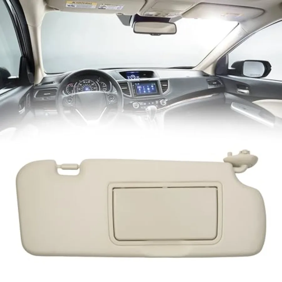 Sun Visor Compatible with 2012-2016 Honda CR-V Right Passenger Side Sunshade with Makeup Mirror Replace# 83280-T0A-H11ZB Beige
Sun Visor Compatible with 2012-2016 Honda CR-V Right Passenger Side Sunshade with Makeup Mirror Replace# 83280-T0A-H11ZB Beige