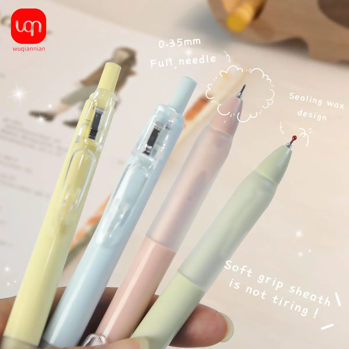 WQN0.35mm Premium Color Gel Pens Set Click Type Portable Smooth Writing Quick-Drying Clear Marks School Stationery 4/8/12 Piece
WQN0.35mm Premium Color Gel Pens Set Click Type Portable Smooth Writing Quick-Drying Clear Marks School Stationery 4/8/12 Piece