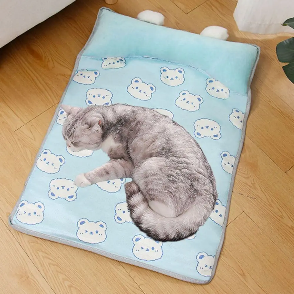 Pet Cushion Ice Silk Pet Cooling Mat Bite-resistant Non-slip Dog Cooling Bed with Pillow Breathable Pet Summer Pad for Puppy Cat
Pet Cushion Ice Silk Pet Cooling Mat Bite-resistant Non-slip Dog Cooling Bed with Pillow Breathable Pet Summer Pad for Puppy Cat