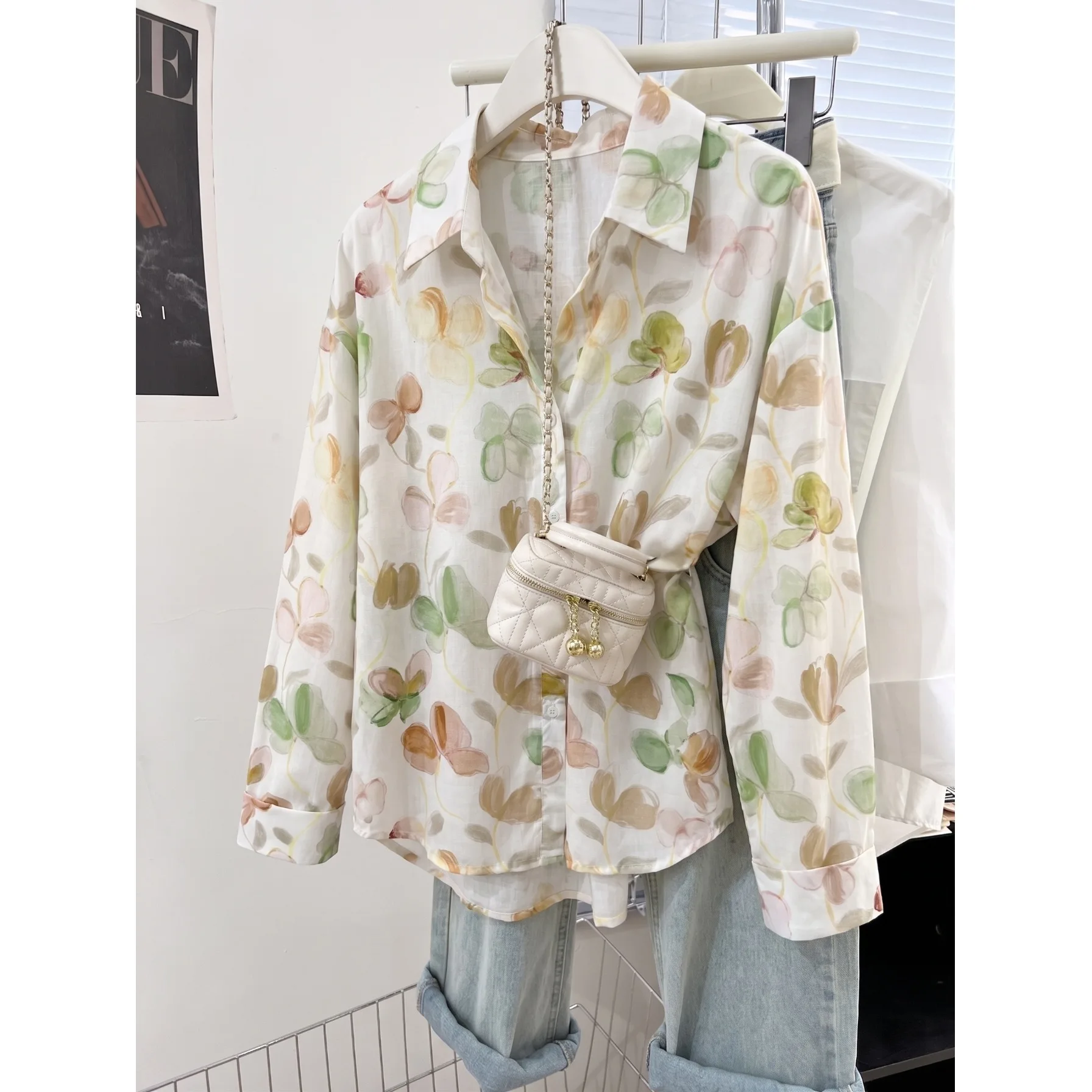 Floral Print Loose Fit Long Sleeve Shirt Women's Casual Commute Style Spring Summer New Arrival Fashion Artistic Top
Floral Print Loose Fit Long Sleeve Shirt Women's Casual Commute Style Spring Summer New Arrival Fashion Artistic Top