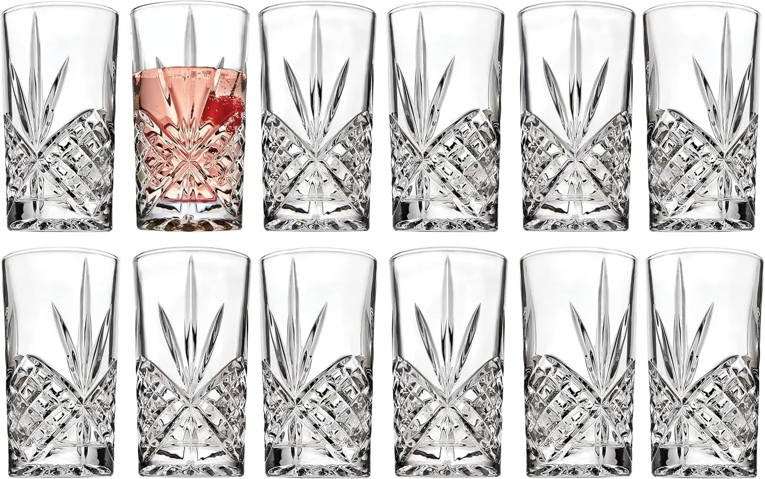 Crystal Highball Glasses Set of 12 - Heavy Weight Elegant Barware for Beverages
Crystal Highball Glasses Set of 12 - Heavy Weight Elegant Barware for Beverages