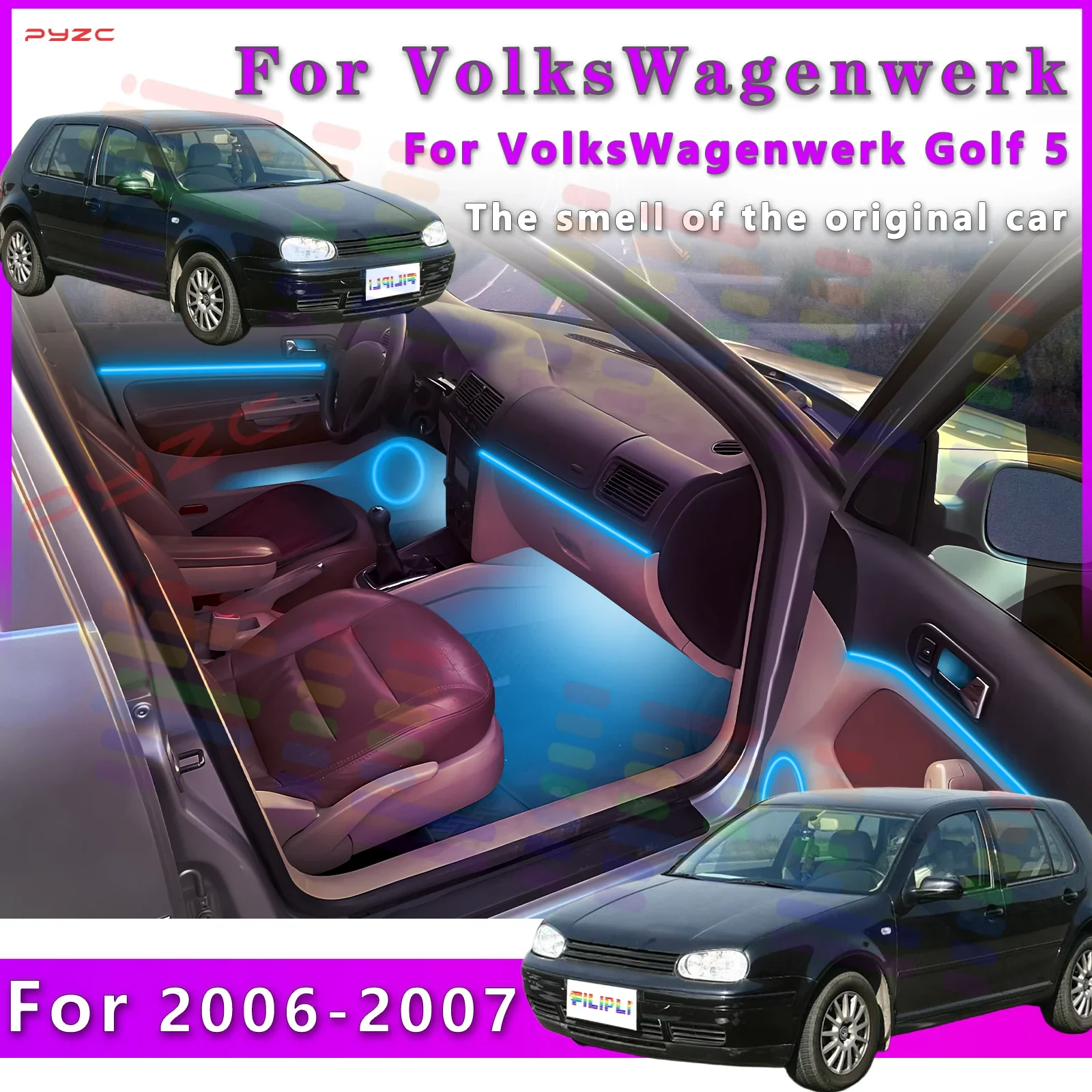 Для Volkswagen Golf 5 Auto светодиодная 64-цветная внутренняя световая полоса для создания атмосферы окружающей среды - повышение вождения в окружающей среде
Для Volkswagen Golf 5 Auto светодиодная 64-цветная внутренняя световая полоса для создания атмосферы окружающей среды - повышение вождения в окружающей среде