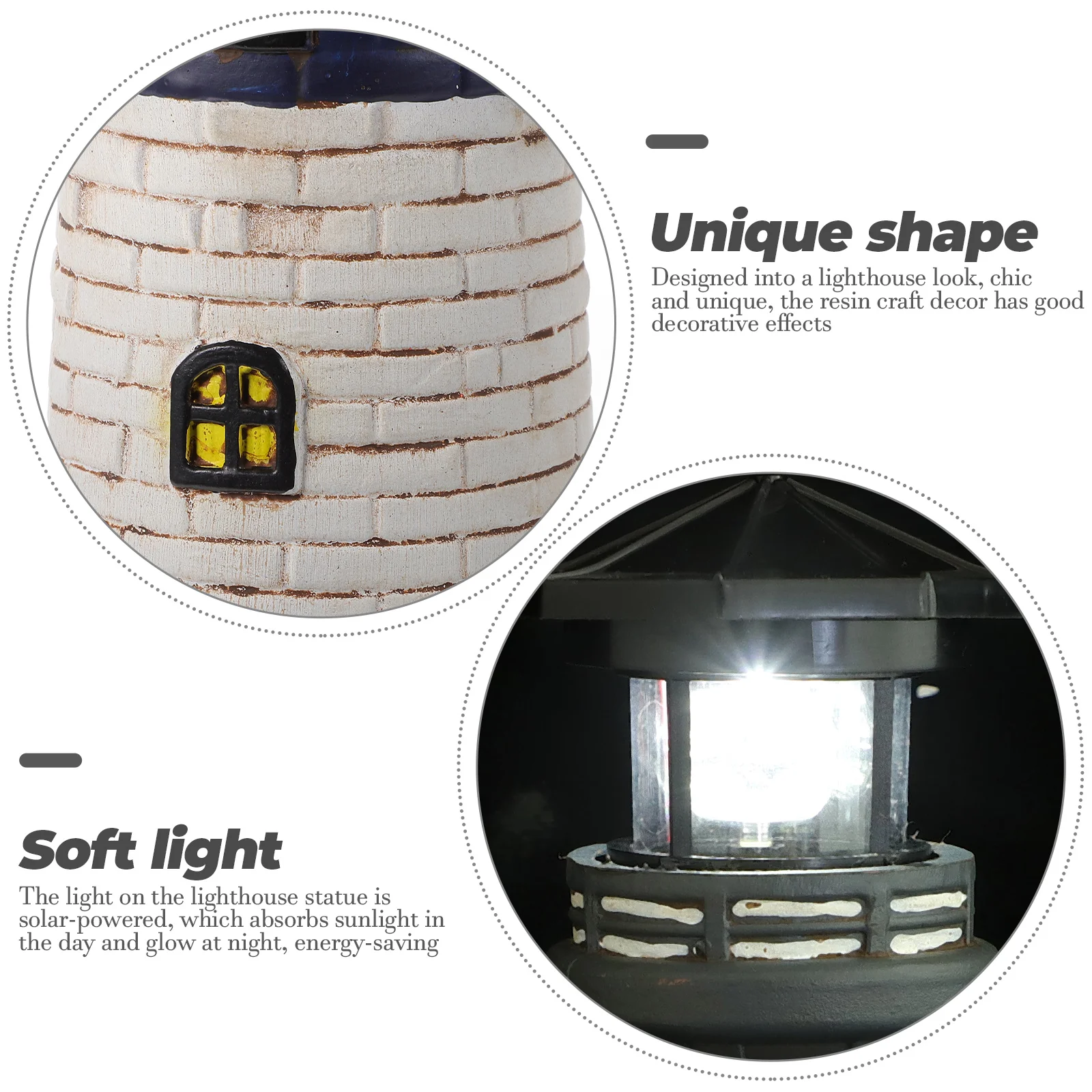 Solar Powered Garden Patio Lighthouse Decor Resin Ornament Outdoor Lawn Light Glowing Night Yard Decoration Energy Saving
Solar Powered Garden Patio Lighthouse Decor Resin Ornament Outdoor Lawn Light Glowing Night Yard Decoration Energy Saving