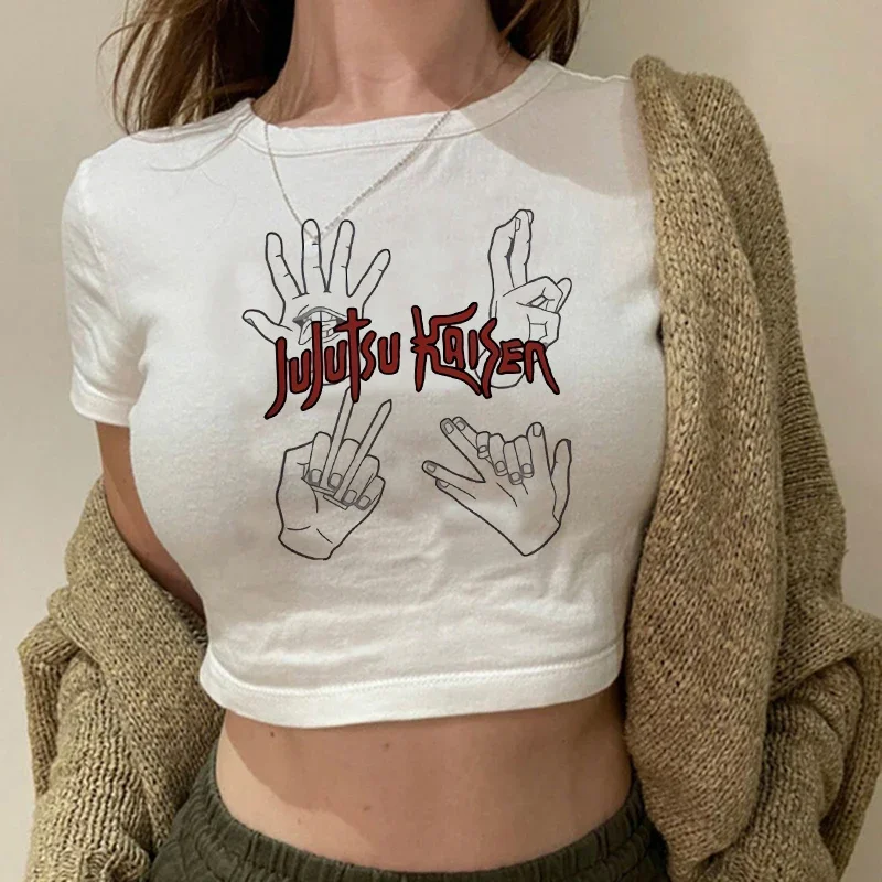 90S Hip Hop Crop Top Tshirt Manga Japanese Anime Jujutsu Kaisen T Shirt Gojo Satoru Tops Yuji Itadori Cropped Tees T-shirt
90S Hip Hop Crop Top Tshirt Manga Japanese Anime Jujutsu Kaisen T Shirt Gojo Satoru Tops Yuji Itadori Cropped Tees T-shirt