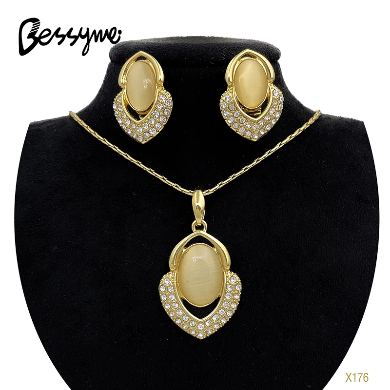 Latest Opal Necklace Earrings Set Elegant Water Drop Pendant 18K Gold Plated Jewelry Wedding Party Accessories Free Shipping
Latest Opal Necklace Earrings Set Elegant Water Drop Pendant 18K Gold Plated Jewelry Wedding Party Accessories Free Shipping