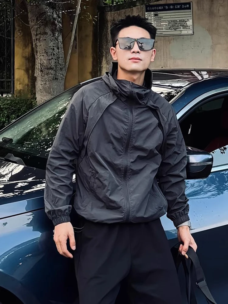 Уличная легкая дышащая мужская одежда с защитой от ультрафиолета, ледяной шелк, тихая куртка с капюшоном, модная солнцезащитная одежда
Уличная легкая дышащая мужская одежда с защитой от ультрафиолета, ледяной шелк, тихая куртка с капюшоном, модная солнцезащитная одежда