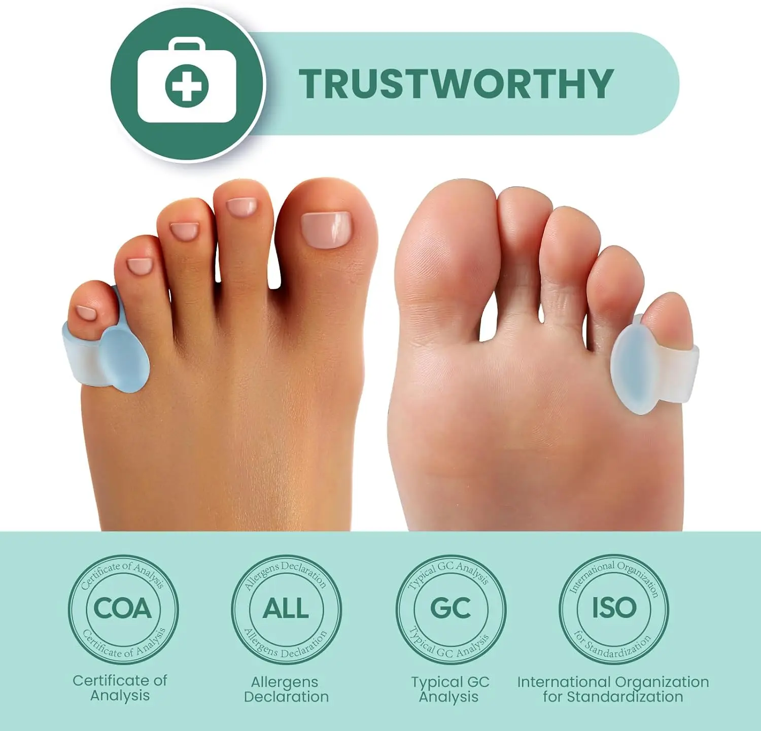 2Pcs/Pair Sumifun Silicone Toe Pad Dactylitis Orthotic Device Pointed Separator Little Finger Corrector Small Toe Curl Overlap
2Pcs/Pair Sumifun Silicone Toe Pad Dactylitis Orthotic Device Pointed Separator Little Finger Corrector Small Toe Curl Overlap