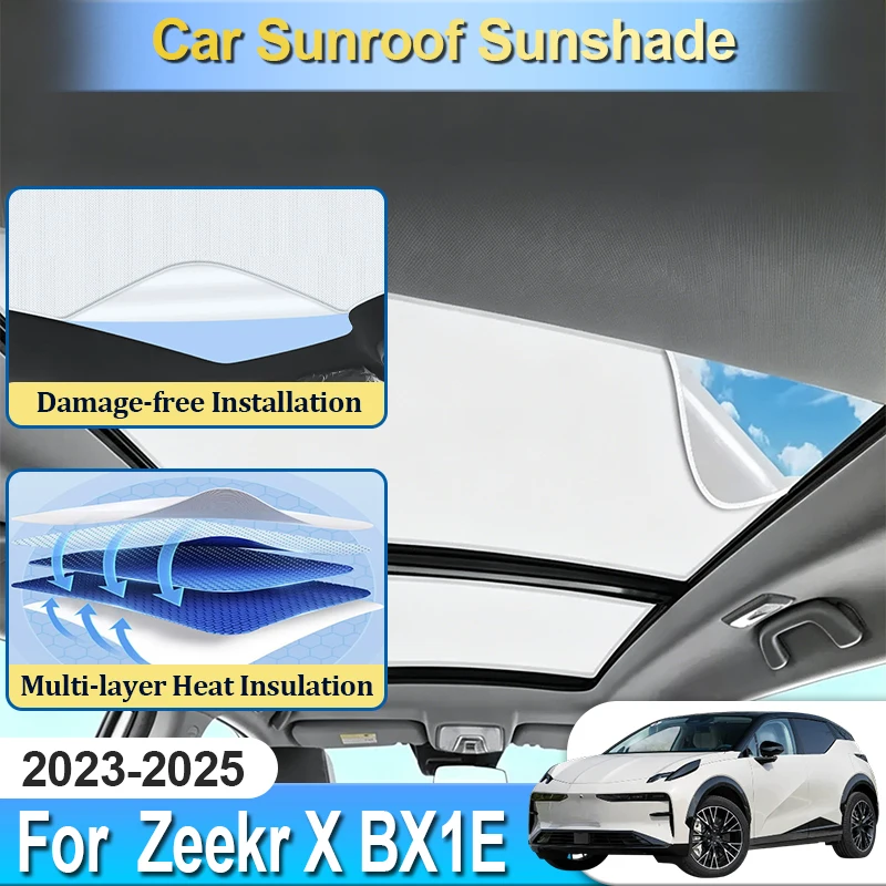For Zeekr X BX1E Accesories 2025 2024 2023 Electrostatic Static Cling No Residue Sunroof Sunshade Sun Cover Blocker Car Tools
For Zeekr X BX1E Accesories 2025 2024 2023 Electrostatic Static Cling No Residue Sunroof Sunshade Sun Cover Blocker Car Tools