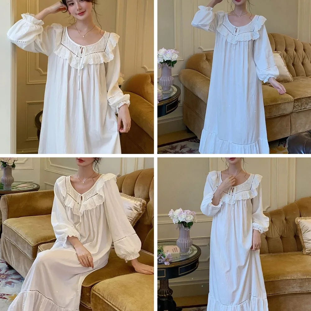Women's Victorian Nightgown Long Sleeve Cotton Sleepwear Loose Loungewear Autumn Princess Nightdress (Character Count: 78)
Women's Victorian Nightgown Long Sleeve Cotton Sleepwear Loose Loungewear Autumn Princess Nightdress (Character Count: 78)