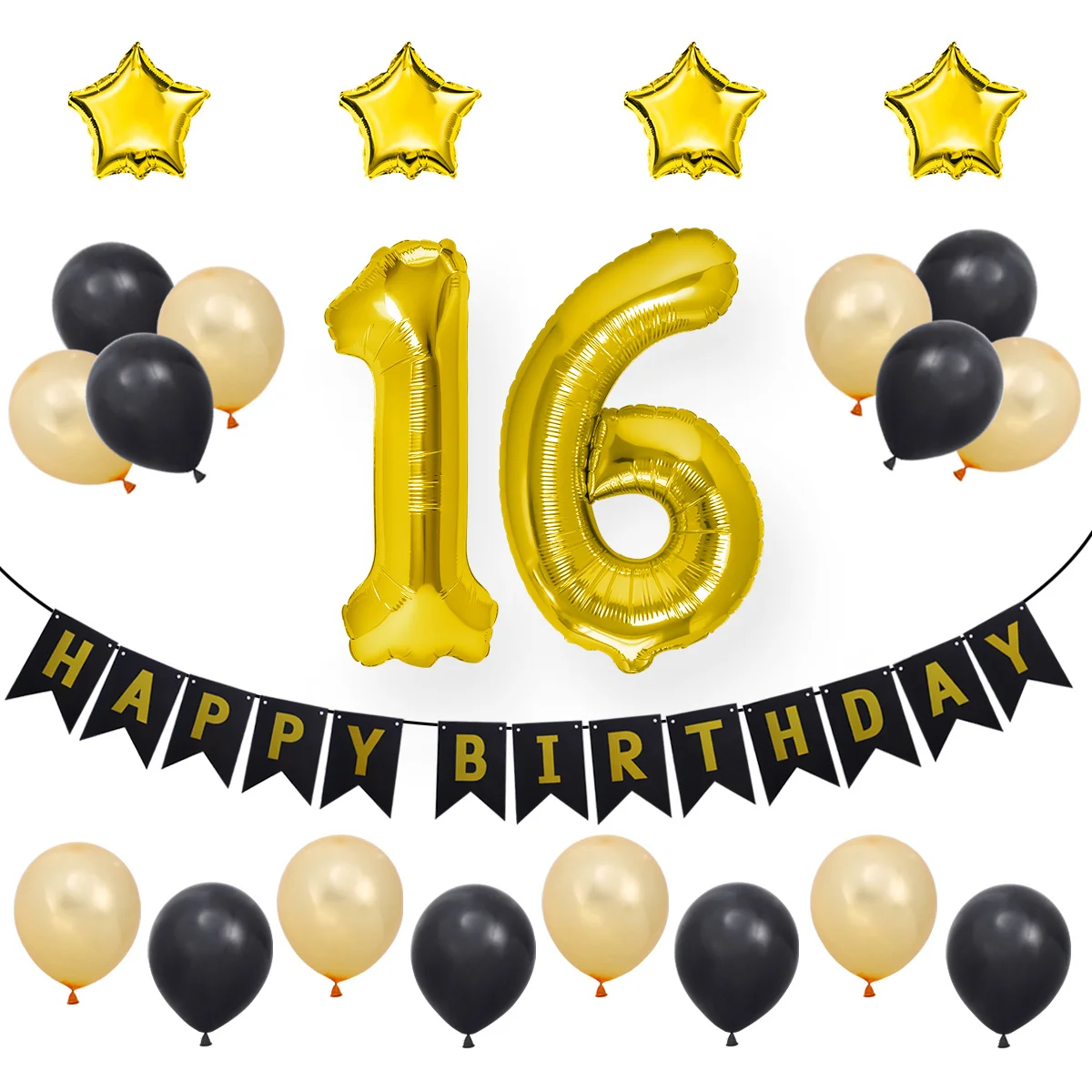 23Pcs Birthday Decorations Birthday Balloon Set 16 Inch Foil Number Balloons 10 Inch Latex Balloons Star Shape Bunting Banner
23Pcs Birthday Decorations Birthday Balloon Set 16 Inch Foil Number Balloons 10 Inch Latex Balloons Star Shape Bunting Banner