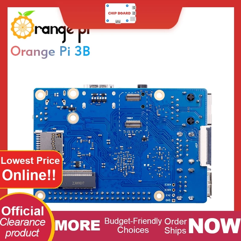 Orange Pi 3B SBC: Rockchip RK3566 quad-core, WiFi/BLE, GbE, runs Android/Linux/OpenHarmony OS
Orange Pi 3B SBC: Rockchip RK3566 quad-core, WiFi/BLE, GbE, runs Android/Linux/OpenHarmony OS