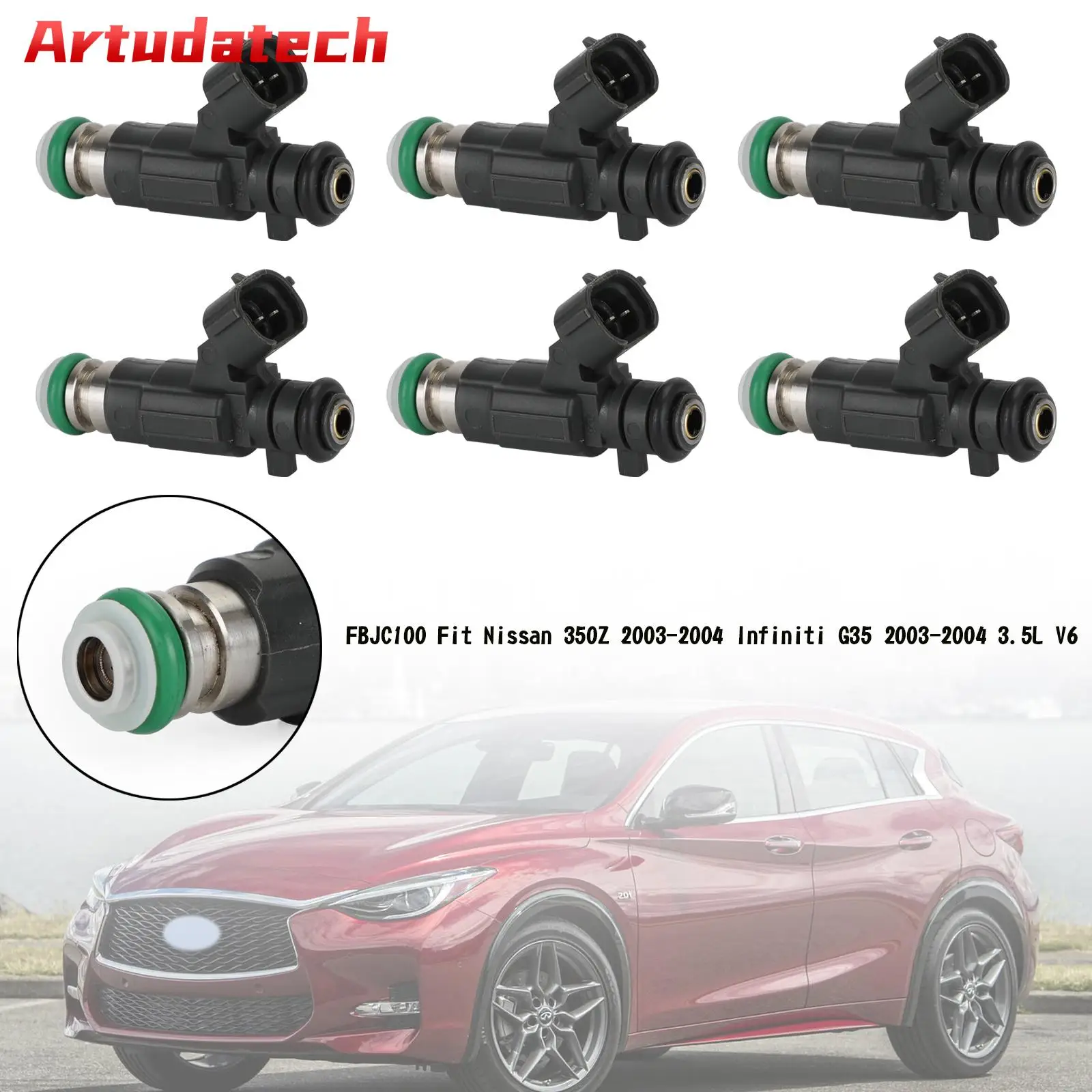 Artudatech 6PCS Fuel Injectors FBJC100 Fit For Nissan 350Z 03-04 Infiniti G35 2003-2004 3.5L V6 Car Accessories
Artudatech 6PCS Fuel Injectors FBJC100 Fit For Nissan 350Z 03-04 Infiniti G35 2003-2004 3.5L V6 Car Accessories