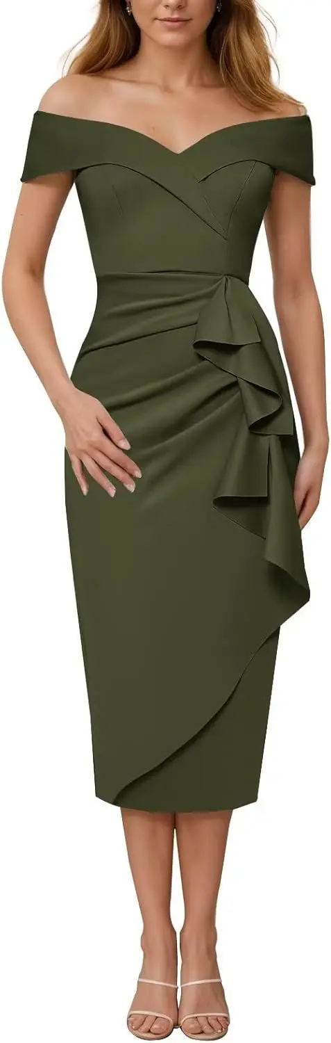 Атласные платья невесты с открытыми плечами Вечернее платье Бальное платье с плечами Коктейльное платье без бретелек Вечернее платье чайной длины 
Атласные платья невесты с открытыми плечами Вечернее платье Бальное платье с плечами Коктейльное платье без бретелек Вечернее платье чайной длины