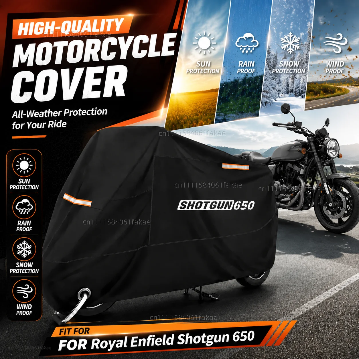 Motorcycle Cover Waterproof Outdoor All Season Dustproof UV Protective Moto Scooter Rain Cover FOR Royal Enfield Shotgun 650
Motorcycle Cover Waterproof Outdoor All Season Dustproof UV Protective Moto Scooter Rain Cover FOR Royal Enfield Shotgun 650