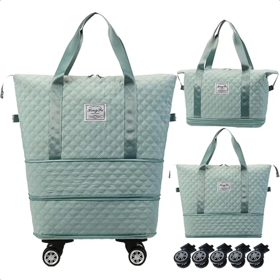 Expandable Foldable Wheeled Travel Duffle Bag Detachable Rolling Wheels Carry On Gift
Expandable Foldable Wheeled Travel Duffle Bag Detachable Rolling Wheels Carry On Gift