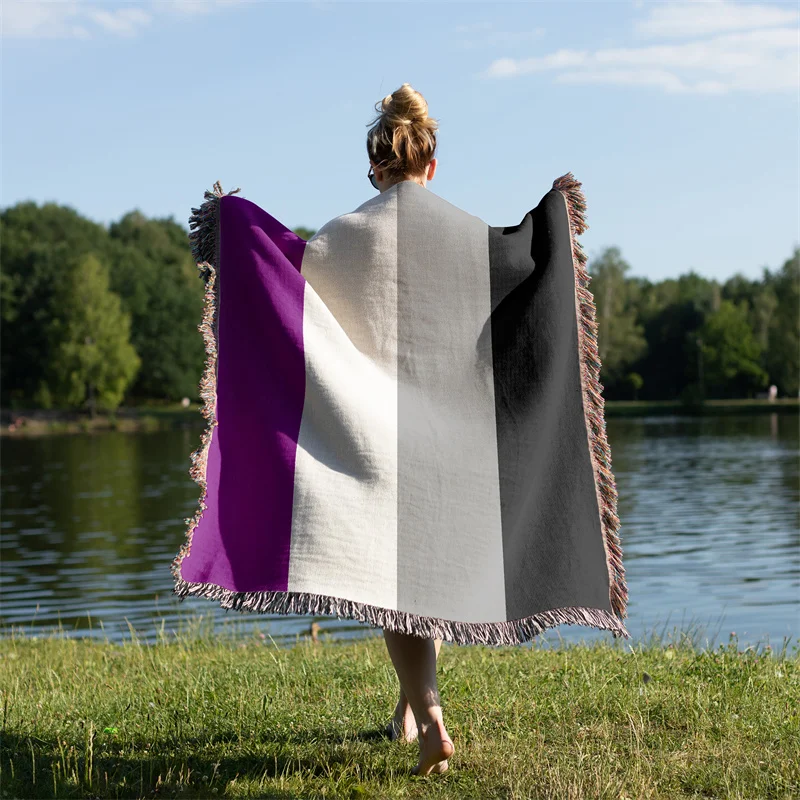 Gaslight Gatekeep Girlboss Asexual Pride Flag LGBT Rainbow Jacquard Fringed Woven Throw Blanket
Gaslight Gatekeep Girlboss Asexual Pride Flag LGBT Rainbow Jacquard Fringed Woven Throw Blanket