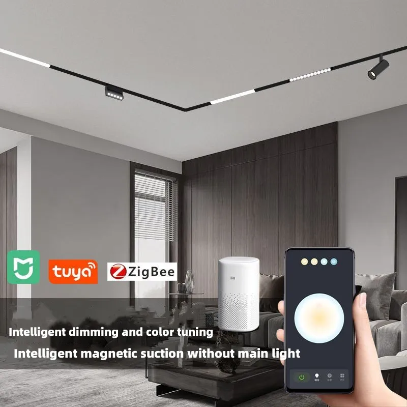 Smart LED Magnetic Track Light Dimmable 48V Pendant Spot Lamp Magnet Flexible Fixture Rail Modern Changeable Design System Type
Smart LED Magnetic Track Light Dimmable 48V Pendant Spot Lamp Magnet Flexible Fixture Rail Modern Changeable Design System Type