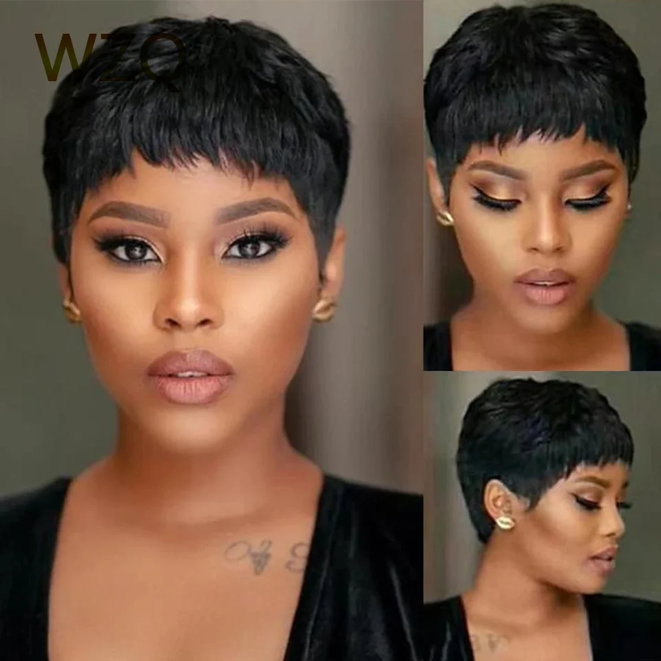 Short Bob Wig Straight Human Hair Wigs With Bangs Non Lace Front Wigs For Women Pixie Cut Wig Natural Color Full Machine Made
Short Bob Wig Straight Human Hair Wigs With Bangs Non Lace Front Wigs For Women Pixie Cut Wig Natural Color Full Machine Made