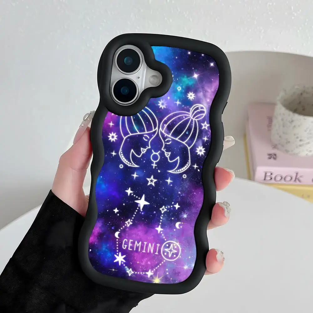 Zodiac Sign Gemini Phone Case for iPhone 17 16 15 14 13 12 11 Air Pro Max Plus Black Soft TPU Wavy Edge Cover
Zodiac Sign Gemini Phone Case for iPhone 17 16 15 14 13 12 11 Air Pro Max Plus Black Soft TPU Wavy Edge Cover