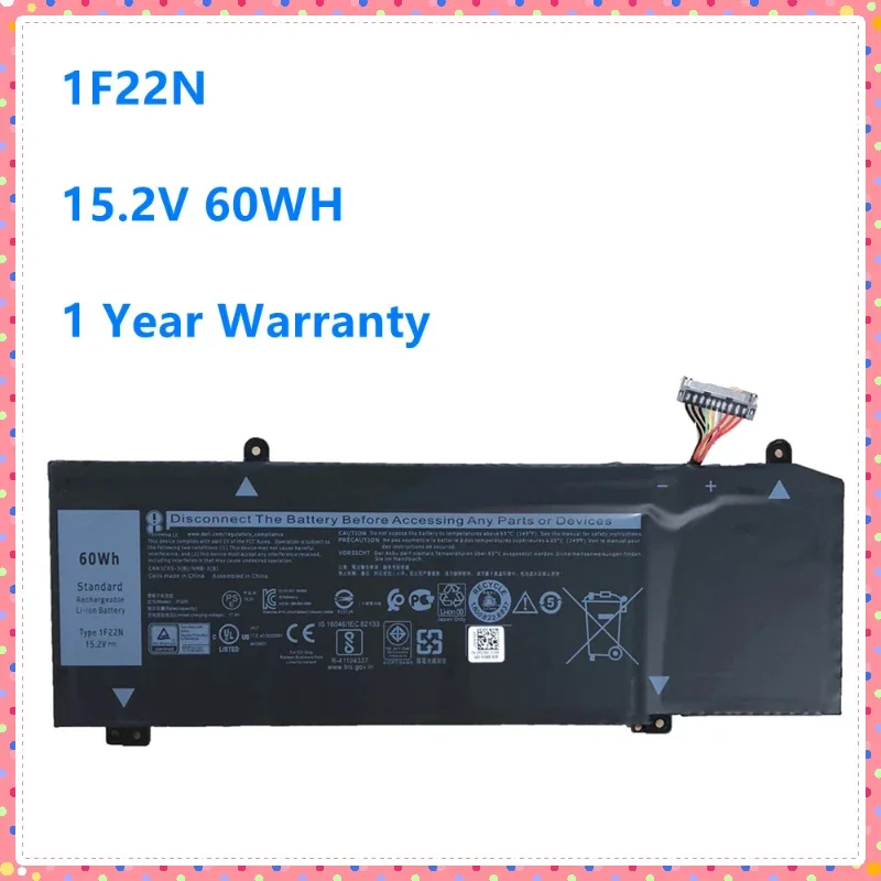 1F22N Battery For Dell ALIENWARE 2018 orion M15 M17 R1 P82F P40E P79F P37E Inspiron G5 5590 G7 7590 7790 1F22N 15.2V 60WH
1F22N Battery For Dell ALIENWARE 2018 orion M15 M17 R1 P82F P40E P79F P37E Inspiron G5 5590 G7 7590 7790 1F22N 15.2V 60WH