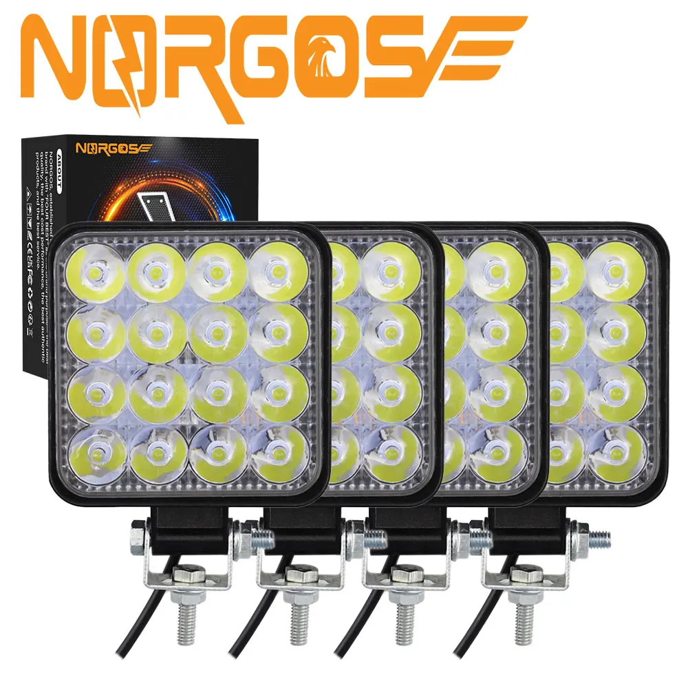NORGOS 4ШТ Рабочий свет 12V 24V LED Barra Фары Миля бездорожья Led Бар Ферма пикап для квадроцикла Jeep Toyota Land Rover Nissan Ford
NORGOS 4ШТ Рабочий свет 12V 24V LED Barra Фары Миля бездорожья Led Бар Ферма пикап для квадроцикла Jeep Toyota Land Rover Nissan Ford