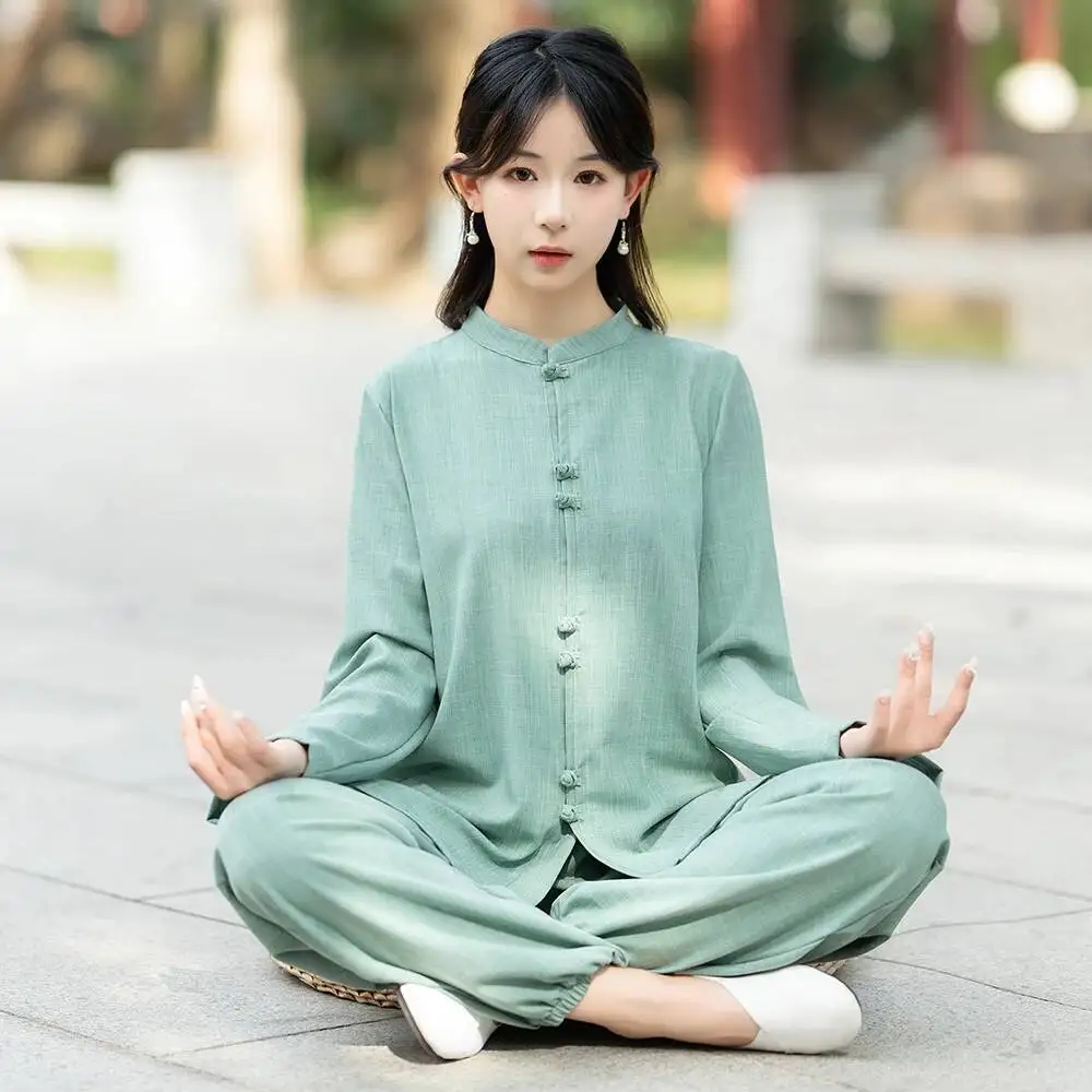 Spring and Autumn New Chinese Tai Chi Suit Morning Yoga Training Suit Women Kung Fu Costume Traditional Vintage Two-piece
Spring and Autumn New Chinese Tai Chi Suit Morning Yoga Training Suit Women Kung Fu Costume Traditional Vintage Two-piece