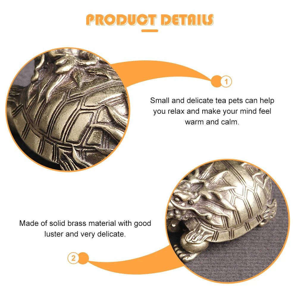 2Pcs Tea Pet Decorative Dragon Tortoises Exquisite Brass Ornaments Household Tea Accessories Desktop Home Office Decor
2Pcs Tea Pet Decorative Dragon Tortoises Exquisite Brass Ornaments Household Tea Accessories Desktop Home Office Decor