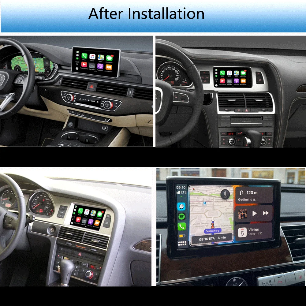 Беспроводной CarPlay и Android Auto для AUDI Q5 MMI 3G 2010-2018 с дисплеем 6,5 "/7" Интеграция радио-медиа-камеры с зеркальной связью
Беспроводной CarPlay и Android Auto для AUDI Q5 MMI 3G 2010-2018 с дисплеем 6,5 "/7" Интеграция радио-медиа-камеры с зеркальной связью