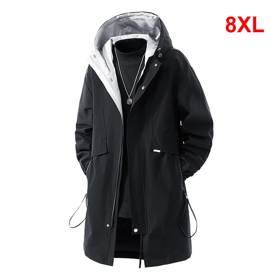 Long Windbreaker Jacket Men 8XL Plus Size Jackets Coat Fashion Casual Spring Autumn Windbreaker Male
Long Windbreaker Jacket Men 8XL Plus Size Jackets Coat Fashion Casual Spring Autumn Windbreaker Male