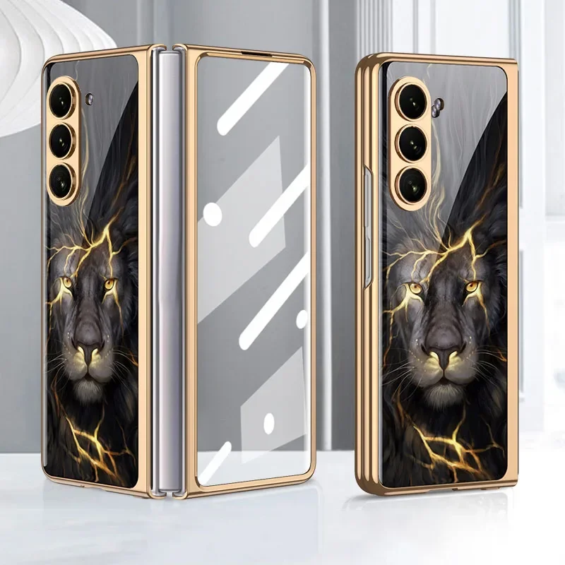 Electroplated Painted Tempered Glass Case For Samsung Galaxy Z Fold 5 With Screen Glass Hard Cover For Galaxy Z Fold5 4 Case
Electroplated Painted Tempered Glass Case For Samsung Galaxy Z Fold 5 With Screen Glass Hard Cover For Galaxy Z Fold5 4 Case