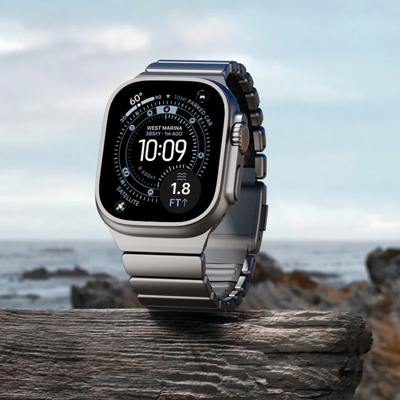 Magnetic Titanium+Silicone strap for Apple Watch bands Ultra 3 2 49mm 46mm 45mm 44mm Bracelet iWatch series 11 10 9 8 7 6 5 SE 3
Magnetic Titanium+Silicone strap for Apple Watch bands Ultra 3 2 49mm 46mm 45mm 44mm Bracelet iWatch series 11 10 9 8 7 6 5 SE 3