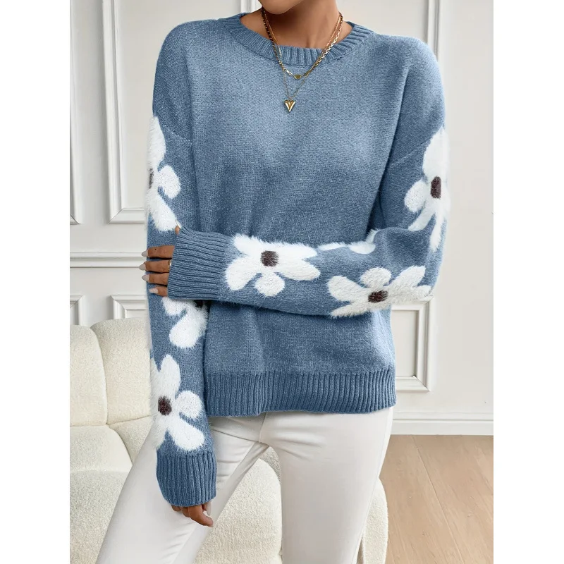 U 54012 Jacquard Knit Pullover Embroidered Overhead Knitted Sweater Women's Fashion Spring 2026
U 54012 Jacquard Knit Pullover Embroidered Overhead Knitted Sweater Women's Fashion Spring 2026