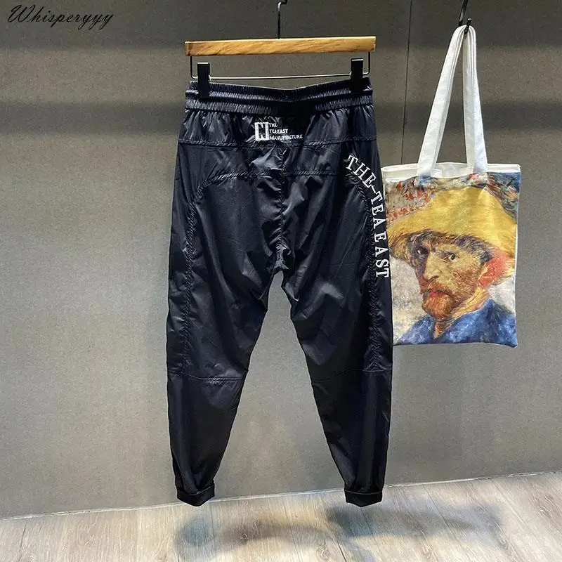 Black Lightweight Men's Harem Trousers Fashion Brand Original Embroidery Ice Silk Casual Pants Men Summer Thin Nine-point Pants
Black Lightweight Men's Harem Trousers Fashion Brand Original Embroidery Ice Silk Casual Pants Men Summer Thin Nine-point Pants