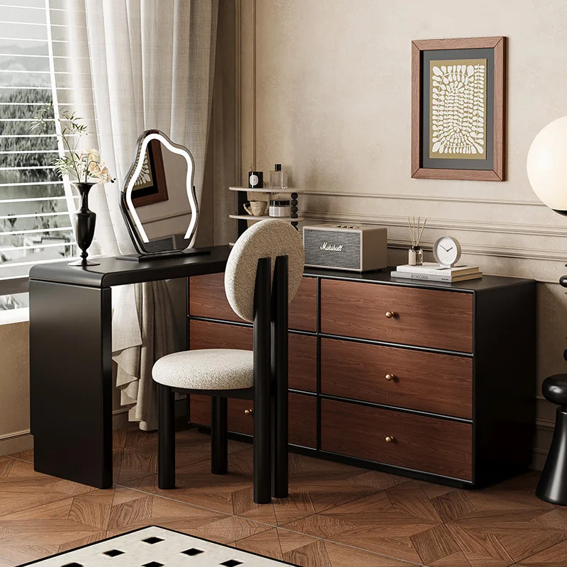 Luxury Storage Vanity Table Mirror Drawer Large Storage Wooden Vanity Table Elegant Meuble Coiffeuse Chambre Bedroom Furniture
Luxury Storage Vanity Table Mirror Drawer Large Storage Wooden Vanity Table Elegant Meuble Coiffeuse Chambre Bedroom Furniture