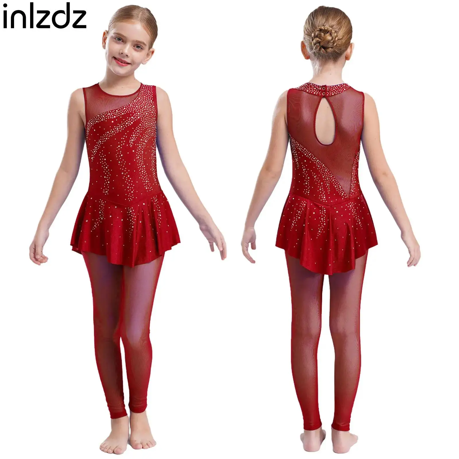Child Girls Ballet Gymnastics Costume Rhinestones Lyrical Modern Skating Jumpsuit Dancewear Sleeveless Leotard Skirted Bodysuit
Child Girls Ballet Gymnastics Costume Rhinestones Lyrical Modern Skating Jumpsuit Dancewear Sleeveless Leotard Skirted Bodysuit