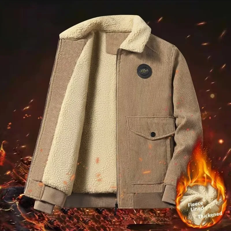 Thiened Fce Autumn Winter Men's Jaet Casual Stand Collar Warm Outerwear for Middle-Aged And ly Fathers
Thiened Fce Autumn Winter Men's Jaet Casual Stand Collar Warm Outerwear for Middle-Aged And ly Fathers