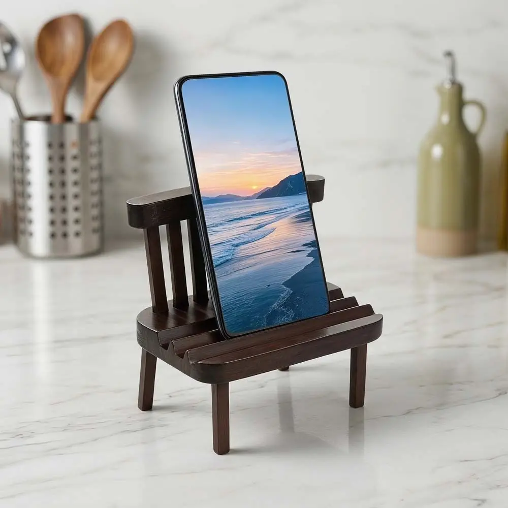 Solid Wood Chair Mobile Phone Holder Portable Universal Cell Phone Stand Creative Design Elegant Walnut Mobile Phone Stand
Solid Wood Chair Mobile Phone Holder Portable Universal Cell Phone Stand Creative Design Elegant Walnut Mobile Phone Stand